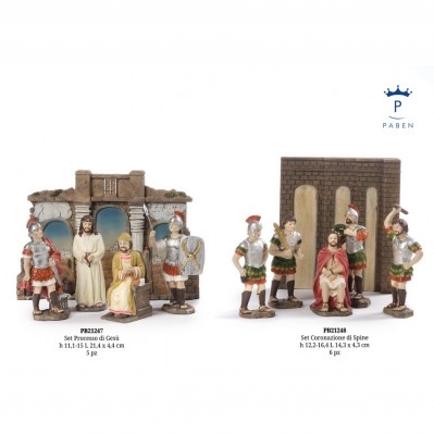 SET CORONAZIONE DI SPINE 16.4 CM. 6 PZ. RESINA
