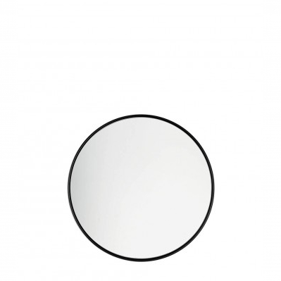 Specchiera tonda piccola nera