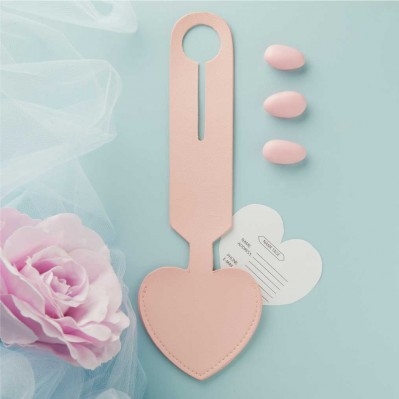 Tag Per Valigia Rosa - Bomboniera Claraluna Utile Ed Economica Cm. 23,5X8