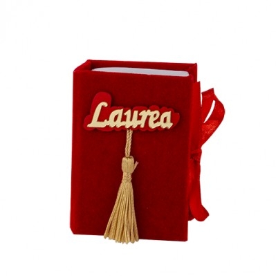 TOCCO LAUREA LIBRO PER CONFETTI CM.5,5X8 