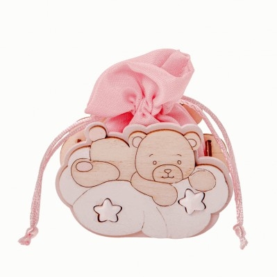 PORTACONFETTI TWO STARS BAG CM.9 ROSA 