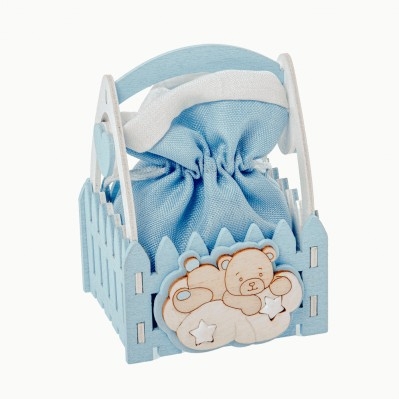 PORTACONFETTI TWO STARS CESTO H.11 CIELO 