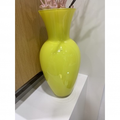 Vaso in vetro giallo lime cm.37