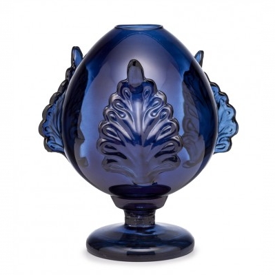 VASO PUMO VETRO BLUE CM.25