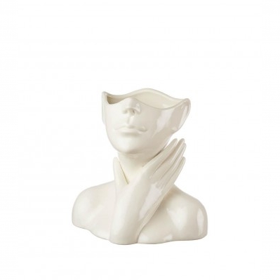 Vaso scultura viso donna