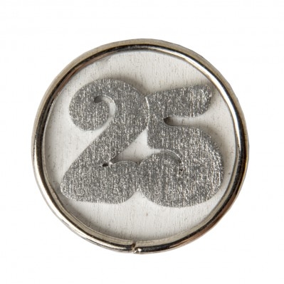 MEDAGLIETTA NOZZE D'ARGENTO 3 CM
