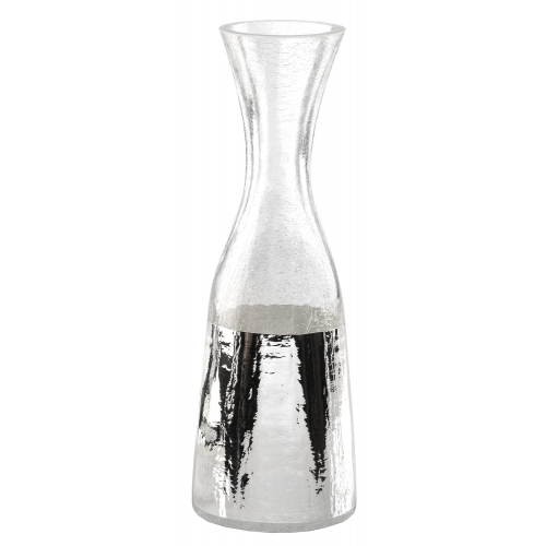 Bottiglia acqua in vetro DOLCE VITA 10cm h.30cm - ARGENTO