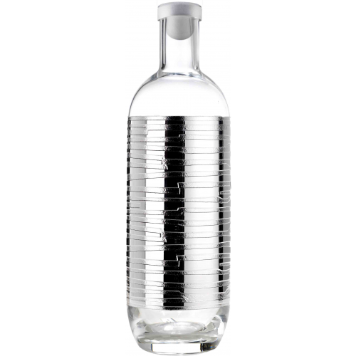 (F.C.) Bottiglia in vetro WALL h.26cm - ARGENTO
