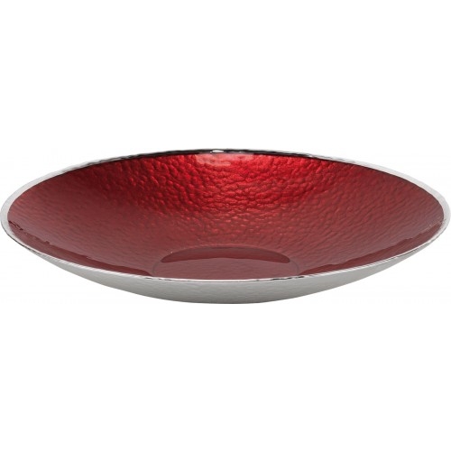 (F.C. ) Centrotavola in vetro MASTERPIECE 30cm h.4,5cm - ROSSO