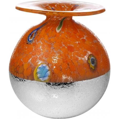 (F.C.) Vaso in vetro CANAL GRANDE 18cm h.20cm - ARANCIO