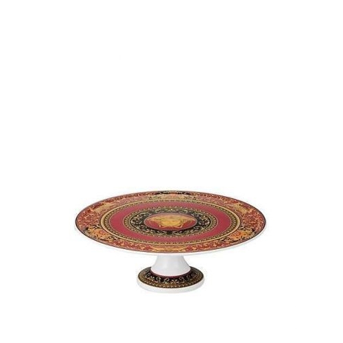 Alzata piatto torta MEDUSA ROSSA 33 cm Rosenthal Versace