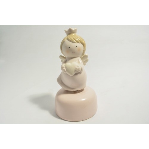 Carillon Angelo rosa in ceramica Collezione 2020