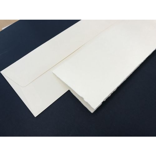 Partecipazione rettangolare semplice carta avorio ruvida 