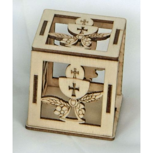 Box portaconfetti in legno calice