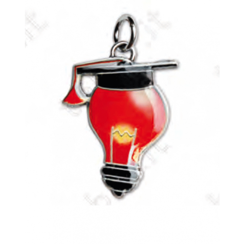 Ciondolo lampadina rossa - Bomboniera laurea