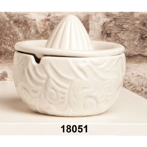 Spremiagrumi in ceramica bianca
