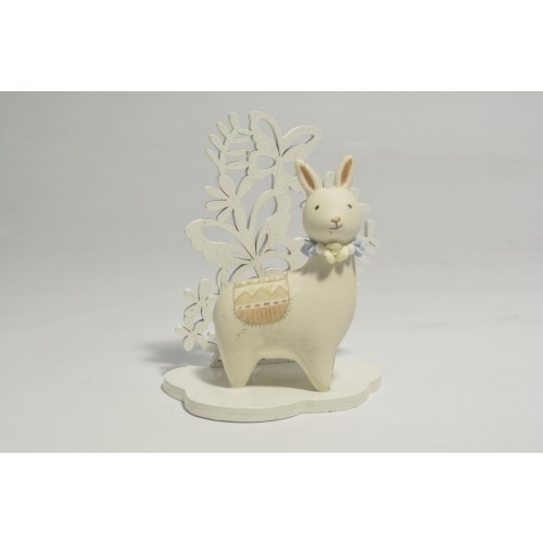 Alpaca grande in ceramica con supporto Farfalle - Collezione 2020