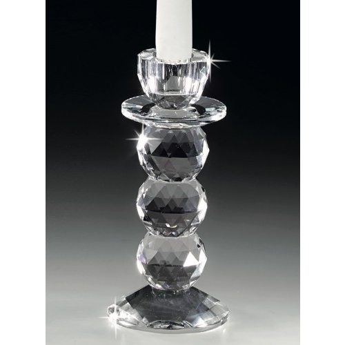 Candeliere sfere in cristallo con base tonda - RANOLDI