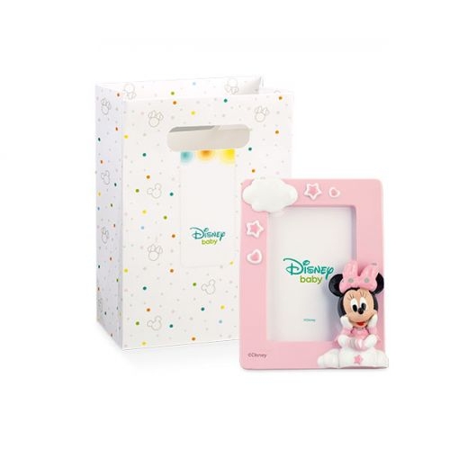 Bomboniera Disney in resina Minnie rosa portafoto