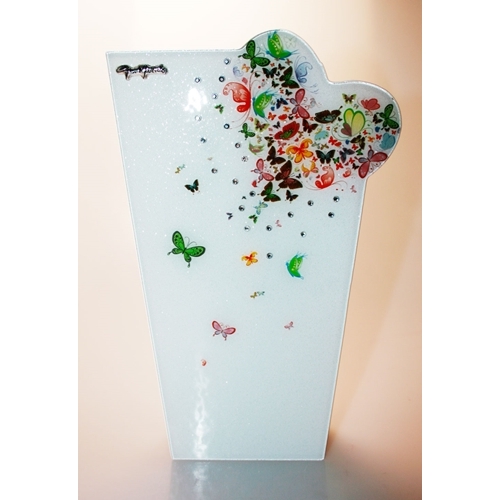 Vaso in vetro butterfly - 30cm - Gai Mattiolo