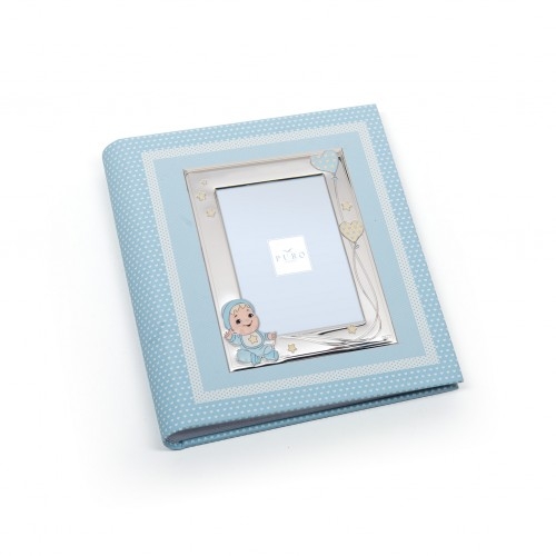 ALBUM BIMBO CON PALLONCINI 25X30 CELESTE CON P.FOTO 13X18