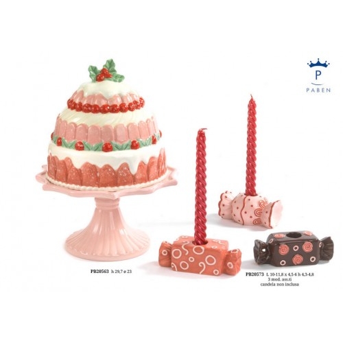 ALZATA X DOLCE CON COPERCHIO A TORTA 29.7 CM. CERAMICA