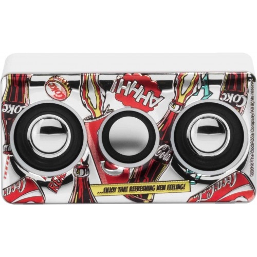 ARGENESI®SOUND TOUCH MINI - COCA-COLA® 13X6cm h.7cm - BIANCO/ARG - POP ART_CARTOON