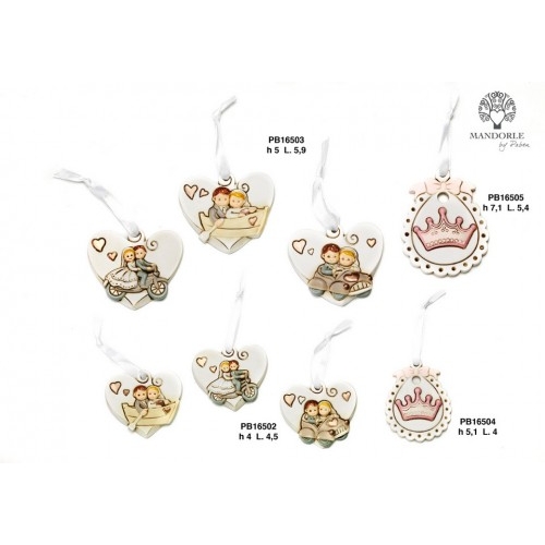 BAVAGLINO DECORO CORONA ROSA 5.1 CM. RESINA