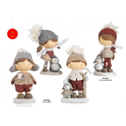 BIMBA 15 CM. 2 RESINA-STOFFA