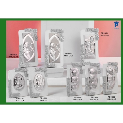 BIMBA PREGHIERA MET/BASE 12.5 CM.RESINA