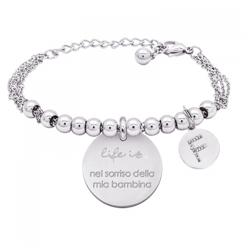 Bracciale Life Is Letters Nel Sorriso Della Mia Bambina