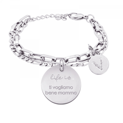 Bracciale Life Is Letters Ti Vogliamo Bene Mamma