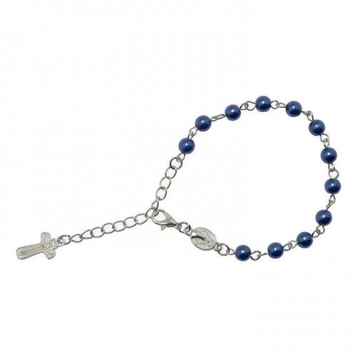 Bracciale rosario blu