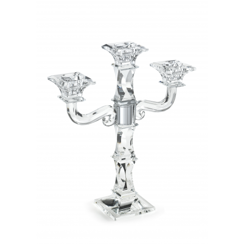 CANDELABRO CRISTALLO 3 FIAMME 