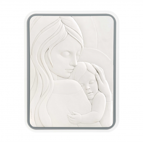 Capezzale Maternità stile moderno con cornice colore grigio 