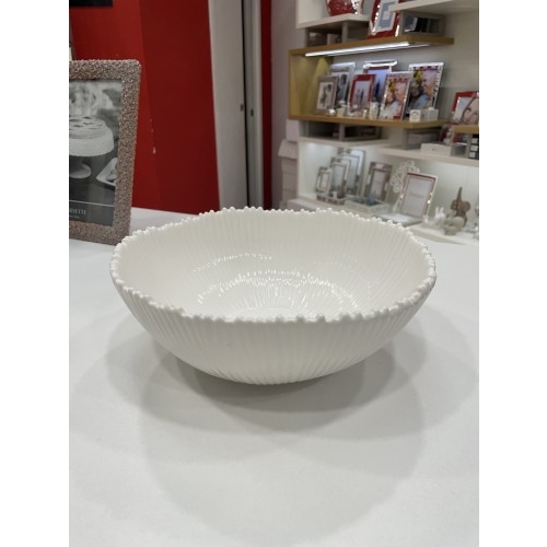 Centro tavola in ceramica bianca cm. 30