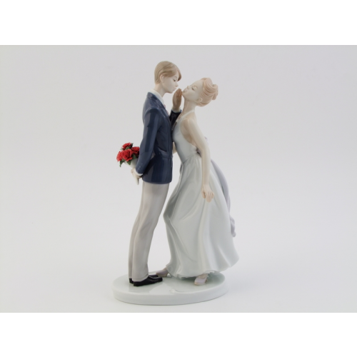 COPPIA SPOSI CON BOUQUET H 27,5 CM