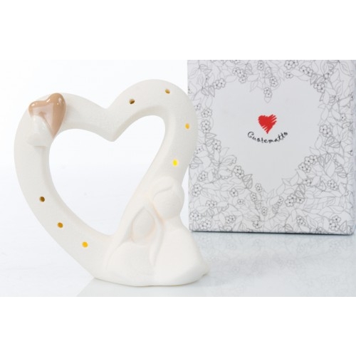 COPPIA SPOSI LED CON CUORE 