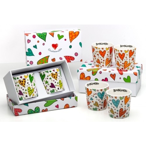 COPPIA TAZZINE CAFFE BUONGIORNO 6X6