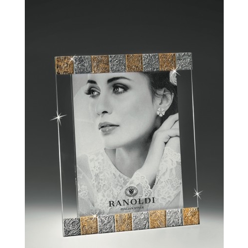 CORNICE IN CRISTALLO CON MOSAICO ORO E ARGENTO - RANOLDI