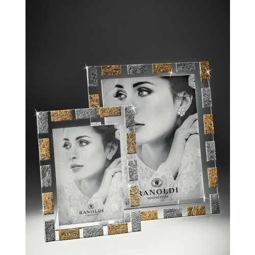 CORNICE IN CRISTALLO CON MOSAICO ORO E ARGENTO - RANOLDI