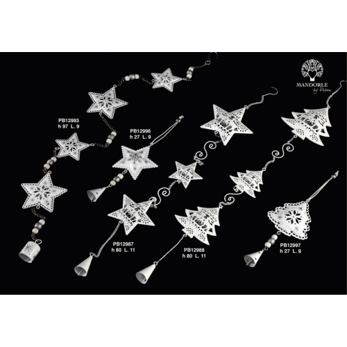 DECORAZIONE ALBERO NATALE 80 CM. METALLO