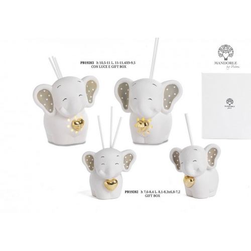 DIFFUSORE ELEFANTE 8.4 CM. PORCELLANA