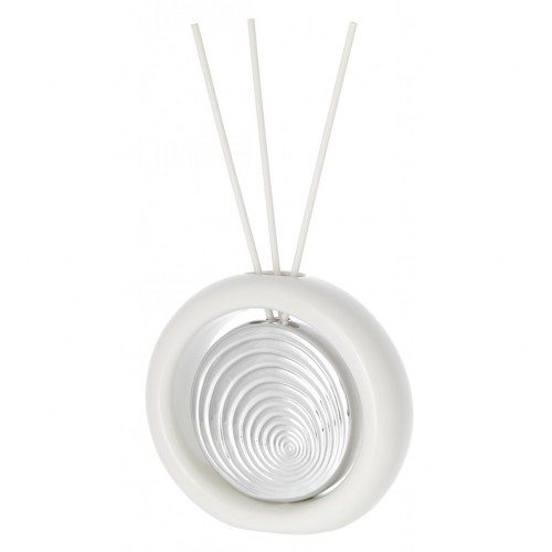 DIFFUSORE DISCO STILIZZATO Diam. 15 BIANCO E ARGENTO