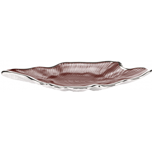 [Min. 3pz] Foglia salice in vetro FOGLIA 28,5cm - ROSA CIPRIA