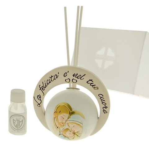 DIFFUSORE IN CERAMICA CON SACRA FAMIGLIA CM.10