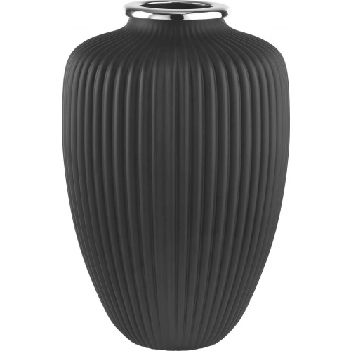 (PVD) Vaso in vetro COSTE 20cm h.35cm - NERO OPACO