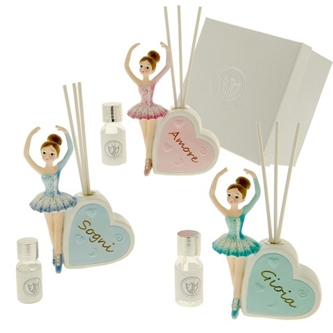 DIFFUSORE CON BALLERINA IN CERAMICA CONF. ASSORTITE 13 CM 