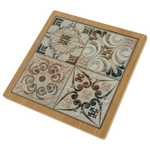 BOMBONIERA SOTTOPENTOLA MAIOLICA CM 17X17 