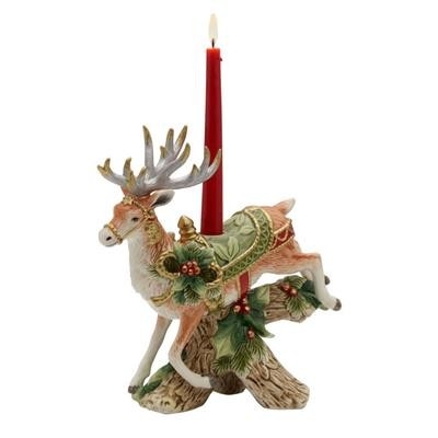 DECORAZIONE CANDELIERE RENNA CM 27